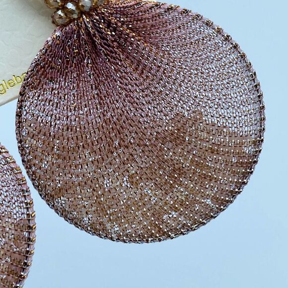 Amrita Singh Imogen Pink Crystal Earrings - Picture 3 of 5